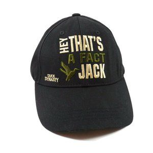 Duck Dynasty Black Baseball Cap HEY THAT'S A FACT JACK Adj Hook & Loop Strap